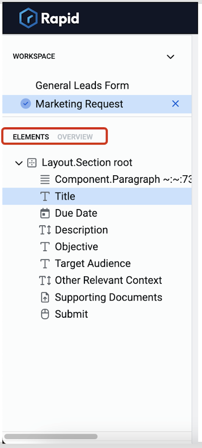 Image showing Elements Tab active